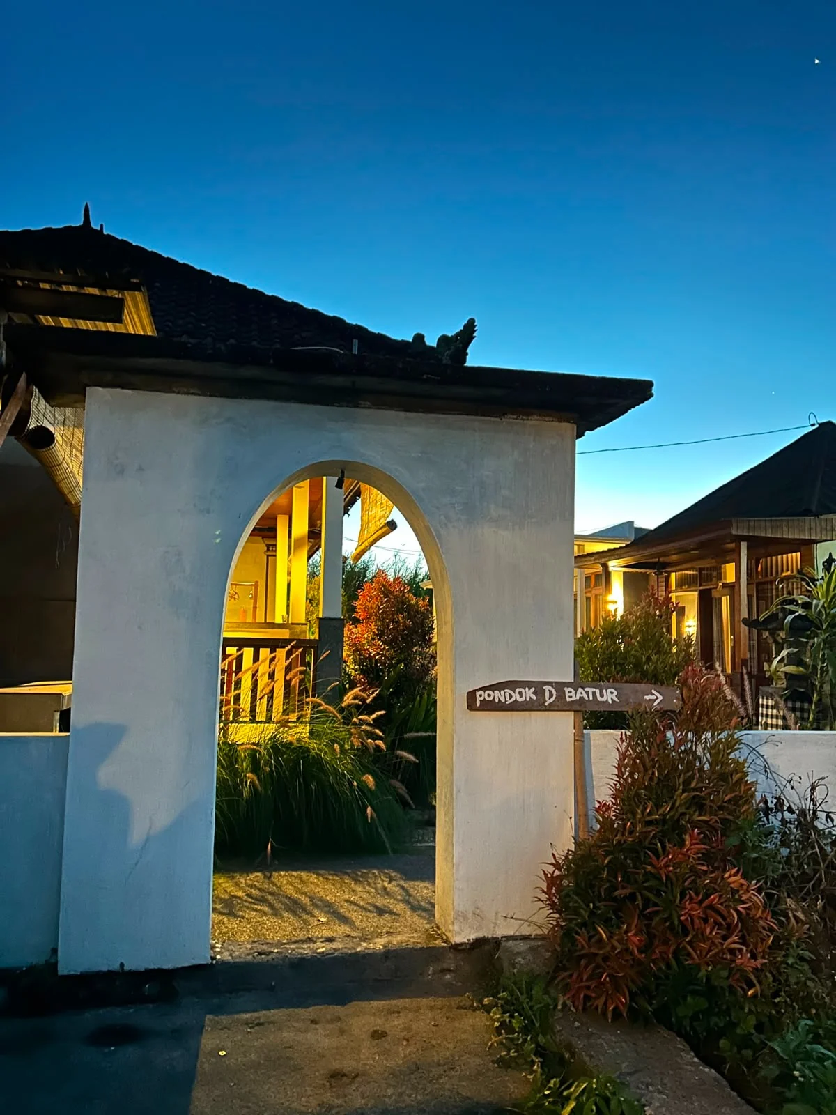 Entrance gate to Batur Cottage