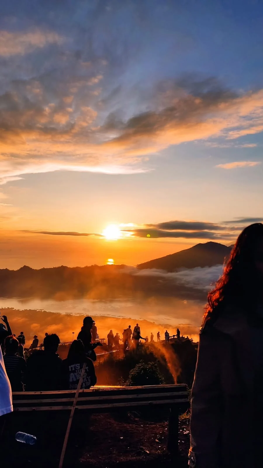 Sunrise view during Mount Batur trekking experience